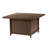 Herr Square Aluminum Propane Smokeless Fire Pit Table with Hidden Fuel Tank-405268690