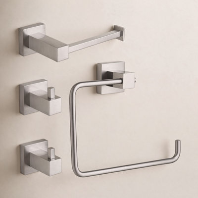 Cube 4-Piece Bathroom Hardware Set