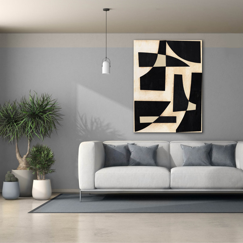«Onyx Cutout Shapes I» par Regina Moore, H 54 po x l 40 po x P 1,5 po