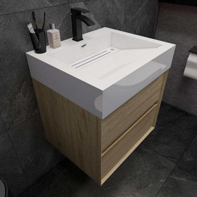 Meuble-lavabo simple 24 po Albizu, Café