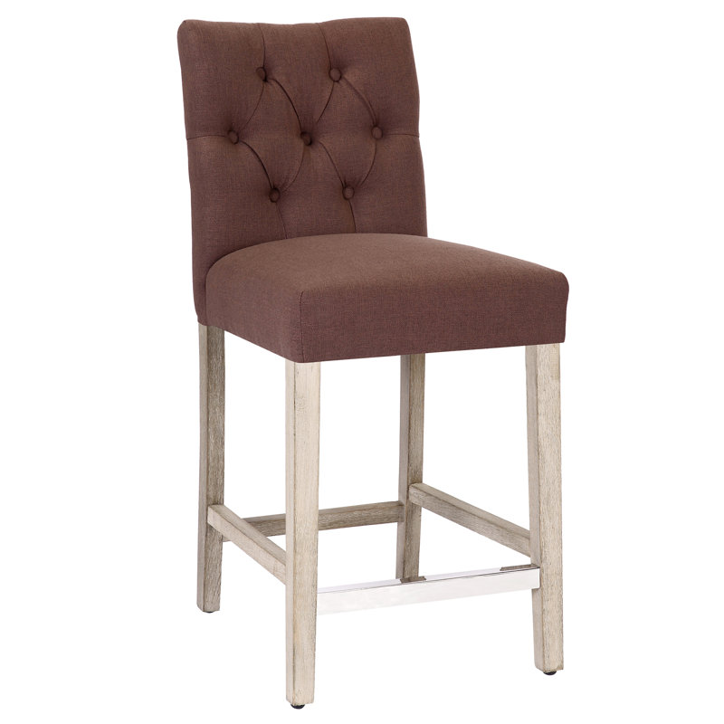 Tabouret de bar et de comptoir Wren, Tabouret de bar (siège d'une hauteur de 29 po), Brun, Gris antique