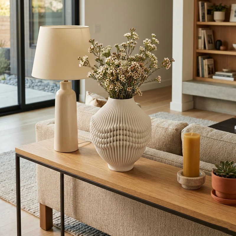 Coulter Handmade Stoneware Table Vase, 14" H x 12" W x 12" D