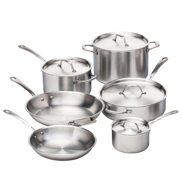 10-Piece Stainless Cookware Set CWSETL-ST-10
