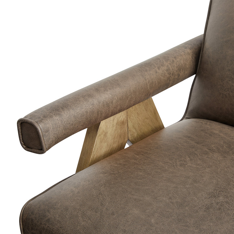 Fauteuil moderne en similicuir Nessi - espresso, Espresso