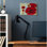 " Rustic Red Poppy Florals Distressed Grey Gold " by Vahan Alaverdyan
