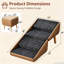 Repose-pieds pliable avec repose-pieds pour chien 2 en 1, escalier rembourré en cuir pour canapé-lit haut, repose-pieds convertible pour petits animaux de compagnie de taille moyenne