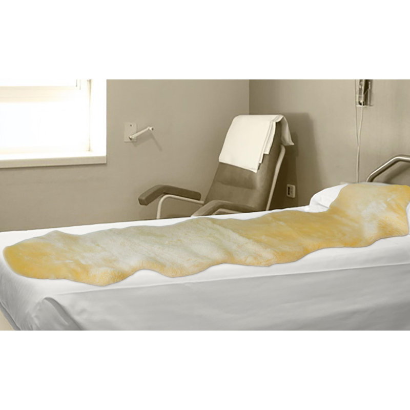 Tapis jaune clair en peau de mouton Antoneyo 30 po x 60 po, Nouveauté 2 pi x 6 pi