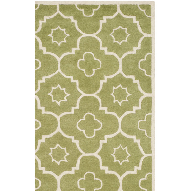 Carolene Hand Tufted Wool Geometric Rug, Rectangle 2' x 3'