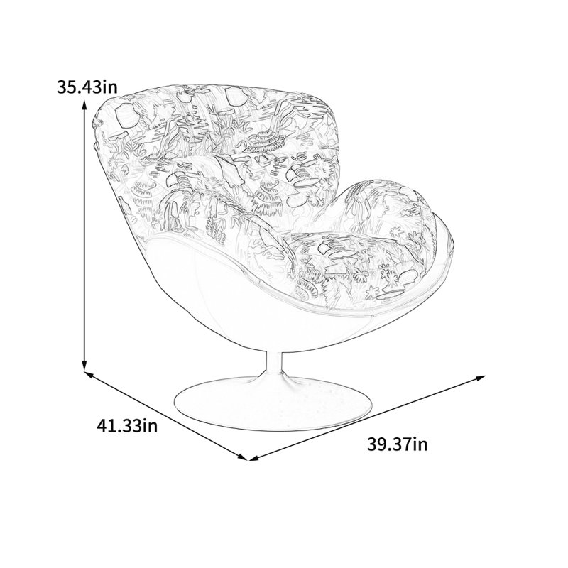 Chaise de loisir luxueuse pivotante et confortable