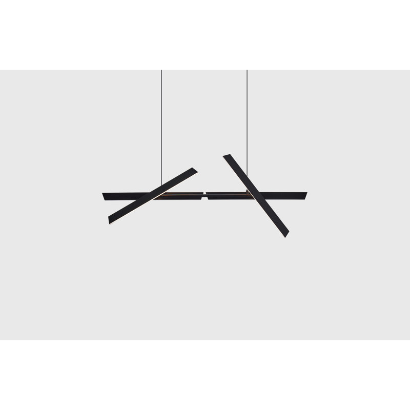4 - Light LED Pendant, Matte Black