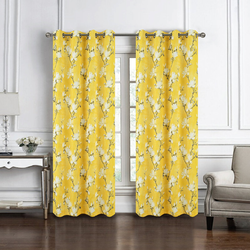 Panneau à œillets 84 po Blossom, Jaune, 84"