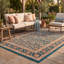 Tapis Waverly traditionnel audacieux de style persan, bleu sarcelle, or et crème, lavable en machine, antidérapant, à poils courts, pour l'intérieur et l'extérieur, adapté aux animaux domestiques, idéal pour le salon, la chambre, la salle à manger, l'entrée, le couloir ou le bureau.-1268022706