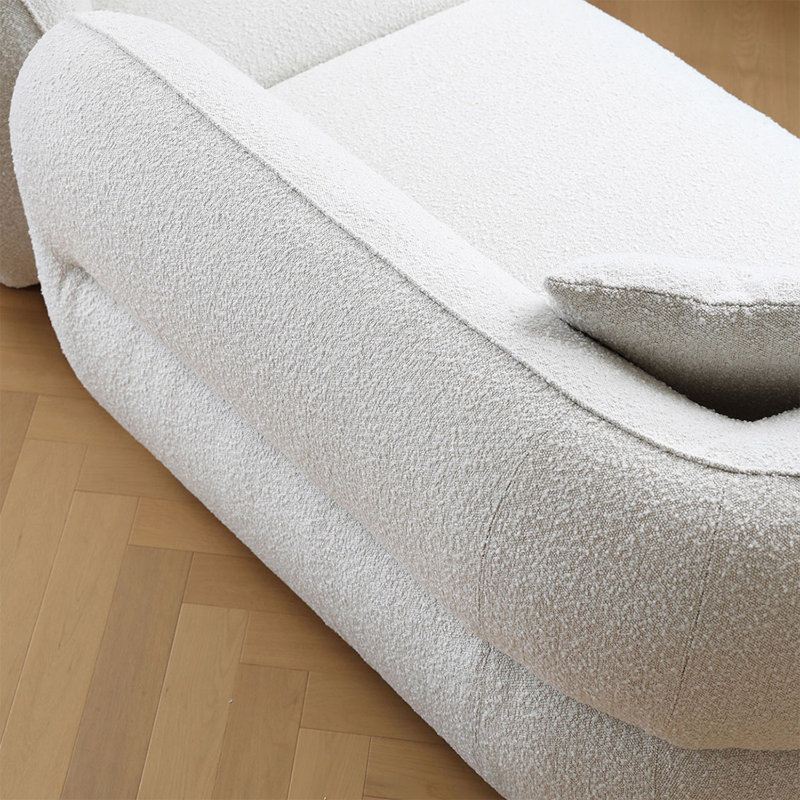 White Lint Modular Sofa cushion Loveseat