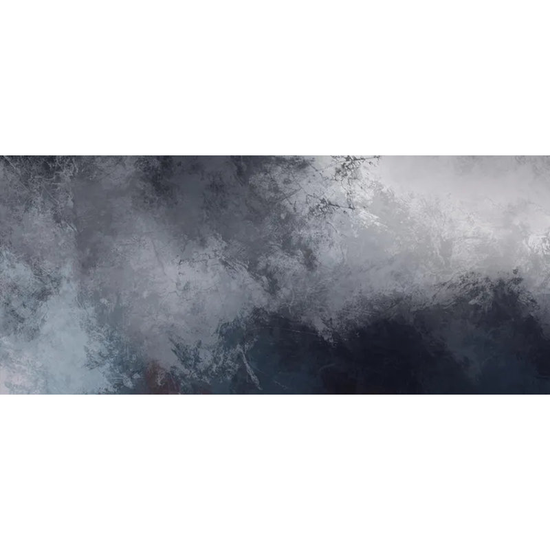 Murale abstraite tempête de minuit, L 138 po x l 105,96 po