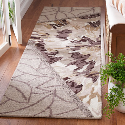Tapis brun en laine touffeté à la main Thandi