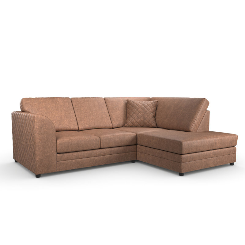 Quincy Corner Sofa, Right Hand Facing, Brown
