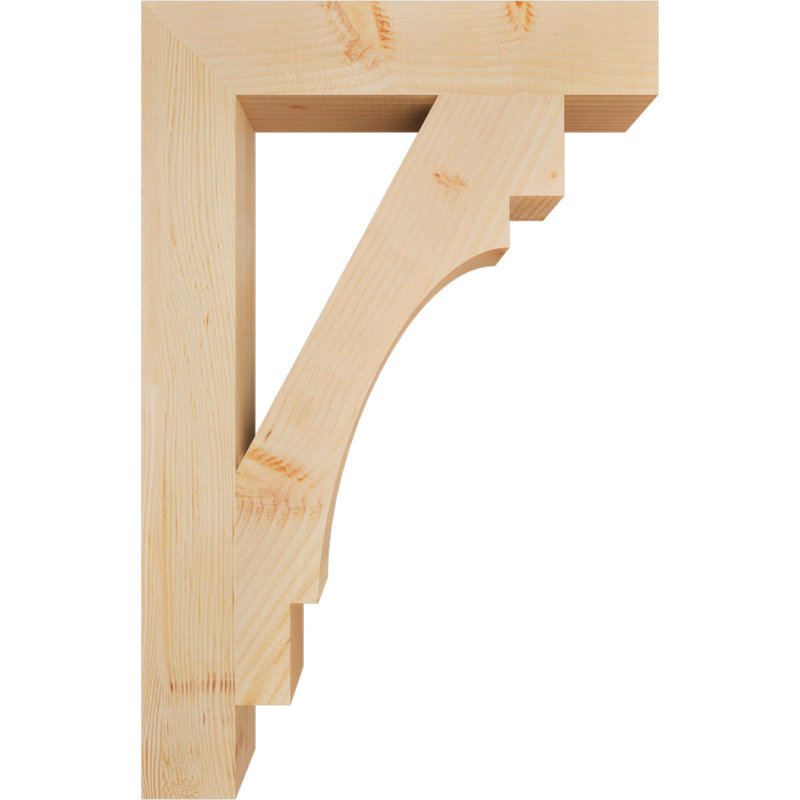 Support l 3 1/2 po x P 22 po x H 34 po Merced, H 34 po x l 4 po x P 22 po, Douglas (lisse)
