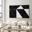 Modern Black and White Geometric Abstract Design Home Decor Extra Large Framed Wall Art Print (Frame Assembly Required)-105503666