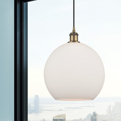 Luminaire suspendu en forme de globe à 1 lumière Hamida