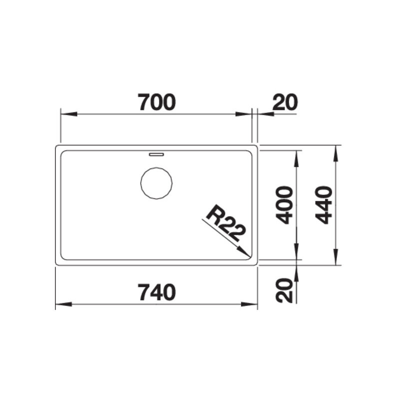 Andano Single Bowl Undermount Kitchen Sink