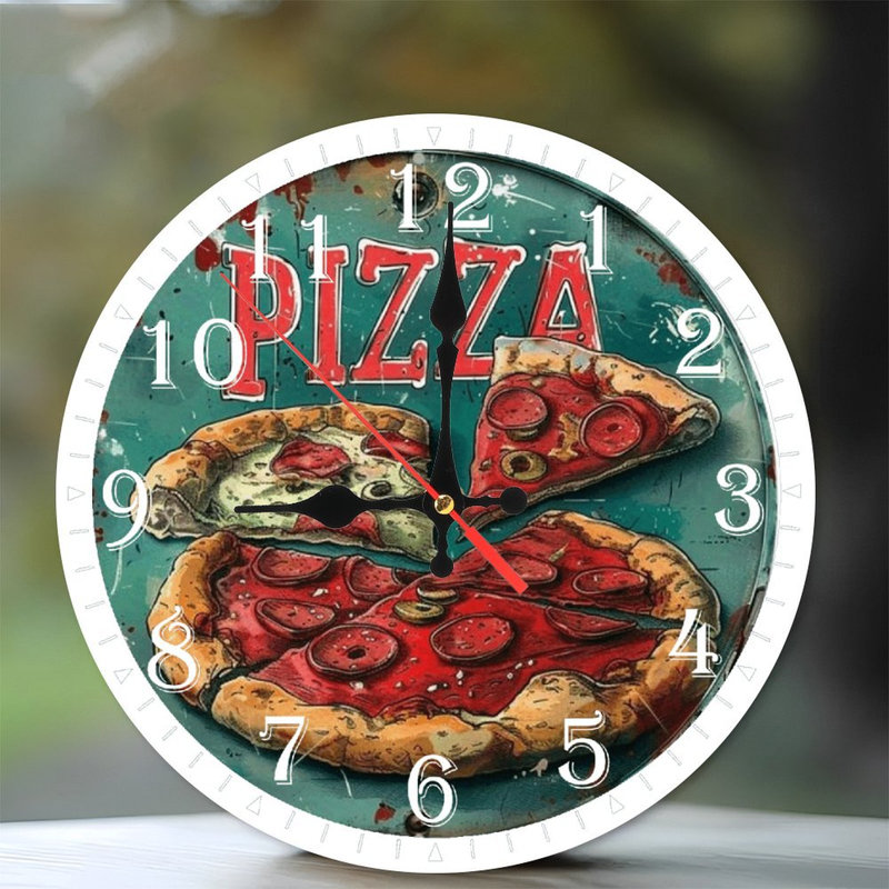 Horloge murale en bois 10 po, mouvement silencieux, à piles (piles AA non incluses), décor artistique, parfait pour les décorations