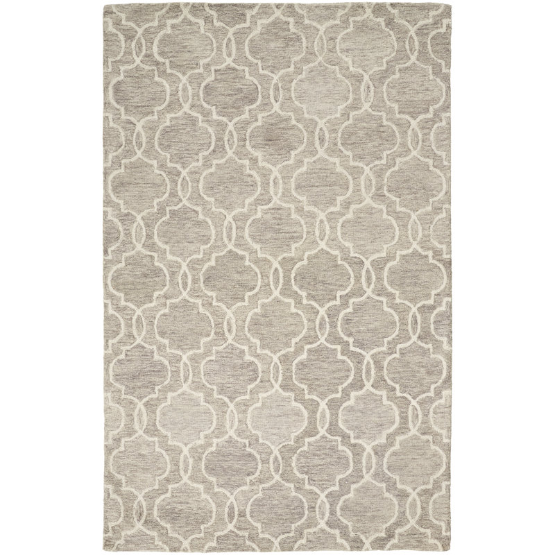 Blaide Hand Tufted Wool Geometric Indoor Rug, Rectangle 10' x 14'