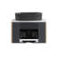 Meuble-lavabo Erba 24 pouces avec lavabo, armoire murale couleur miel avec porte-serviettes offert, lavabo ovale noir à rayures en céramique, sans bonde ni robinet, préassemblé-487096872-487096878