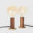 Walnut Kncukle Table Lamp With Sphere IV