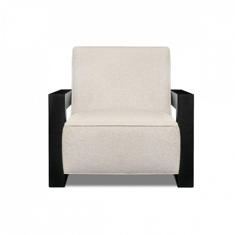 Fauteuil en cuir véritable Lofty, Flocon de neige (doux au toucher), Espresso