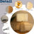 20'' Natural Rattan Bedside Table Lamp Coastal Nightstand Lamp with Classic Beige Fabric Shade for Bedroom, Living Room