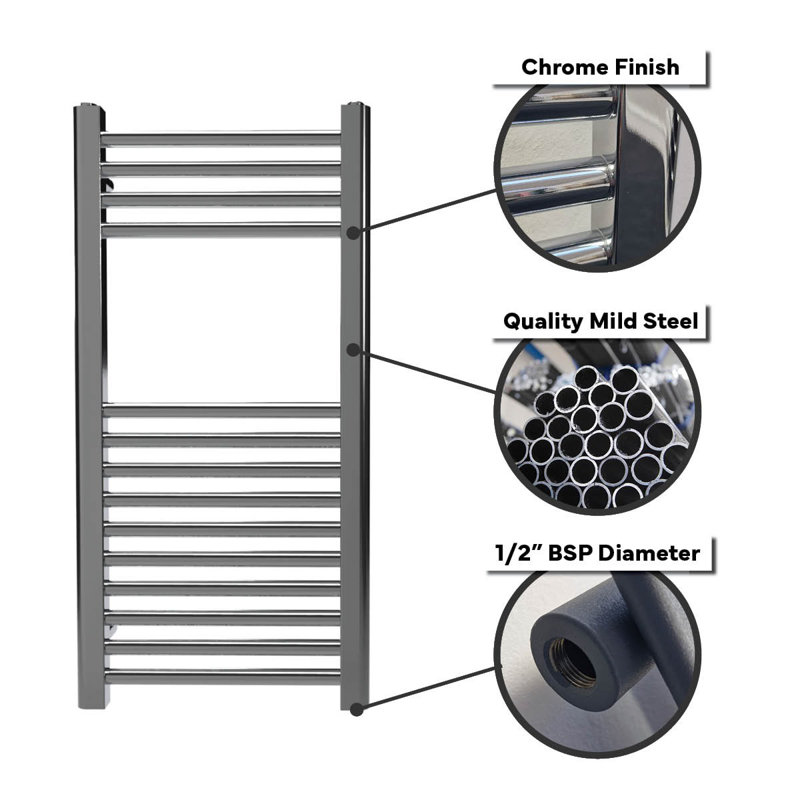 Standard Radiator, 39cm H x 15cm W x 3cm D, Silver