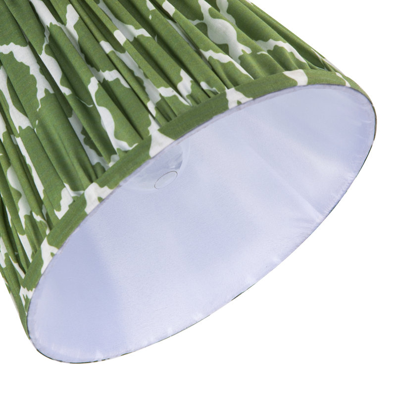 18cm H Fabric Drum Lamp Shade ( Slip-On ) in Green