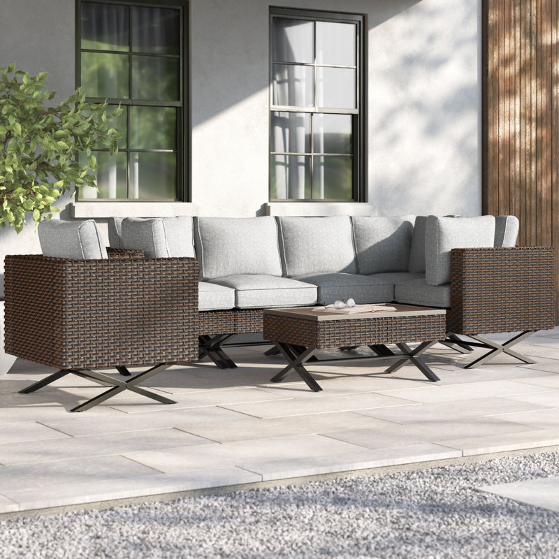 Boydston 5 - Person Patio Conversation Set with Cushions