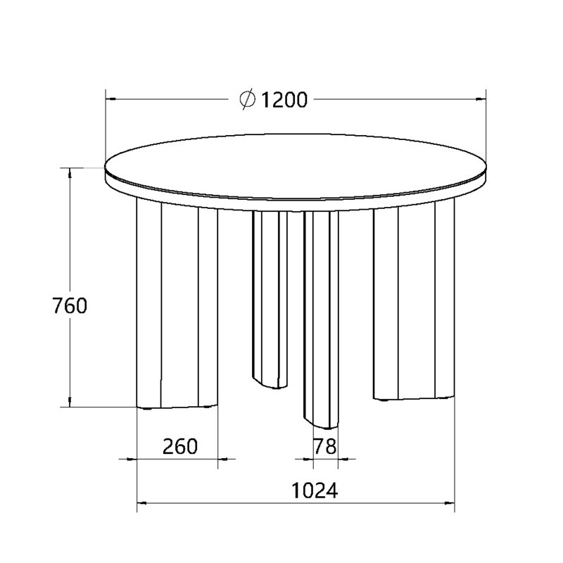 Circular Stone Top Dining Table