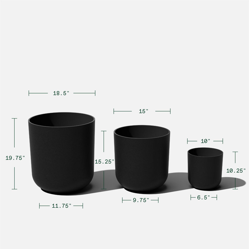 Mason Series Pot Planter, Black