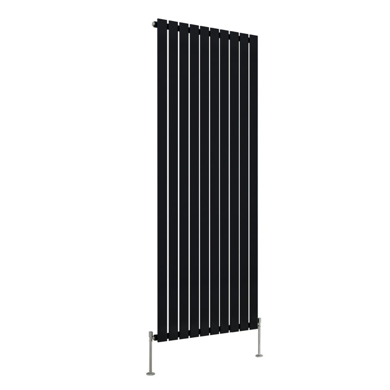 Shonnard Vertical Single Flat Panel Radiator, Normal Black, 180cm H x 68cm W