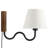 Sunlit Squiggle Arm Wall Sconce In Walnut Black-101991366