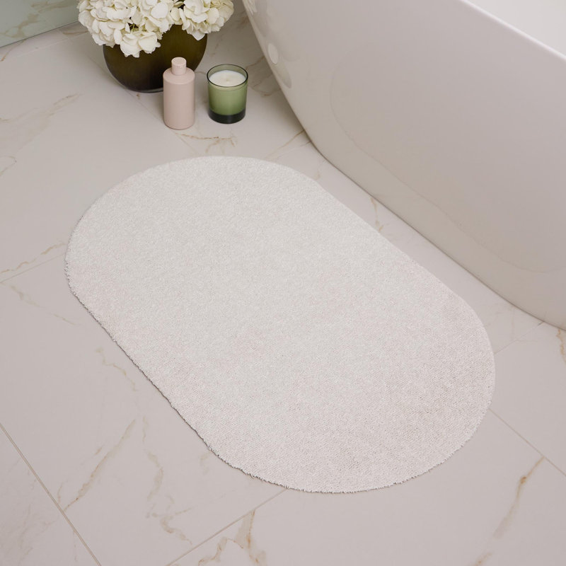 My Mat Soft Bathroom Oval bath mat, Ivory