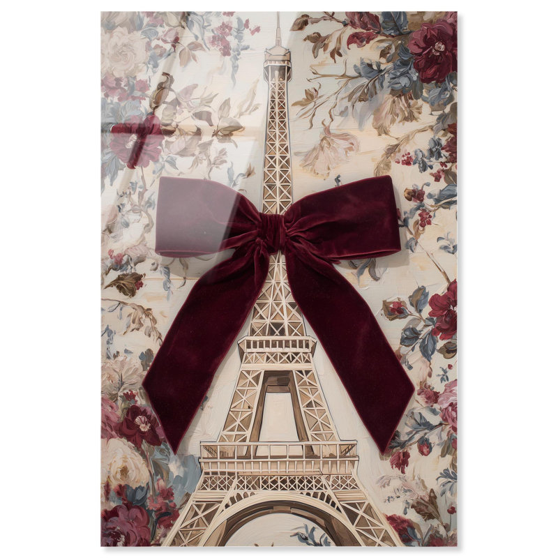 Délicate Tour Eiffel, reproduction d'art sur acrylique par Art Remedy, H 15 po x l 10 po