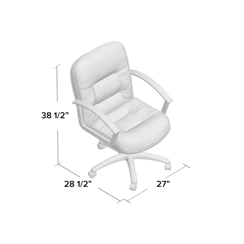 Ergonomic Vinyl Executive Chair, Spring