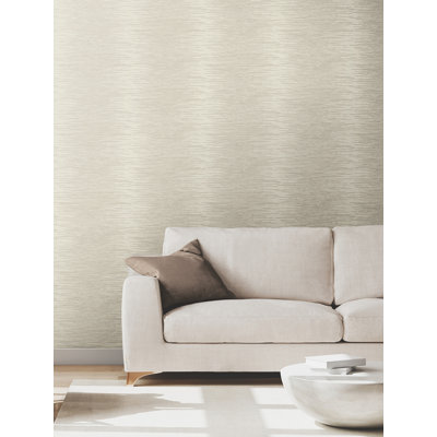 Operetta Ivory Metallic Columns Wallpaper