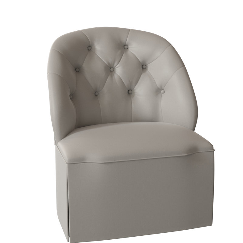 Chloe Slipcovered Chair, August Gray
