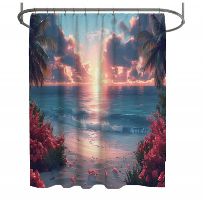 Sunrise Nature Ocean Yes Shower Curtain