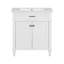 Meuble-lavabo de 30 pouces avec lavabo en céramique, porte à fermeture en douceur et tablettes réglables-18624729
