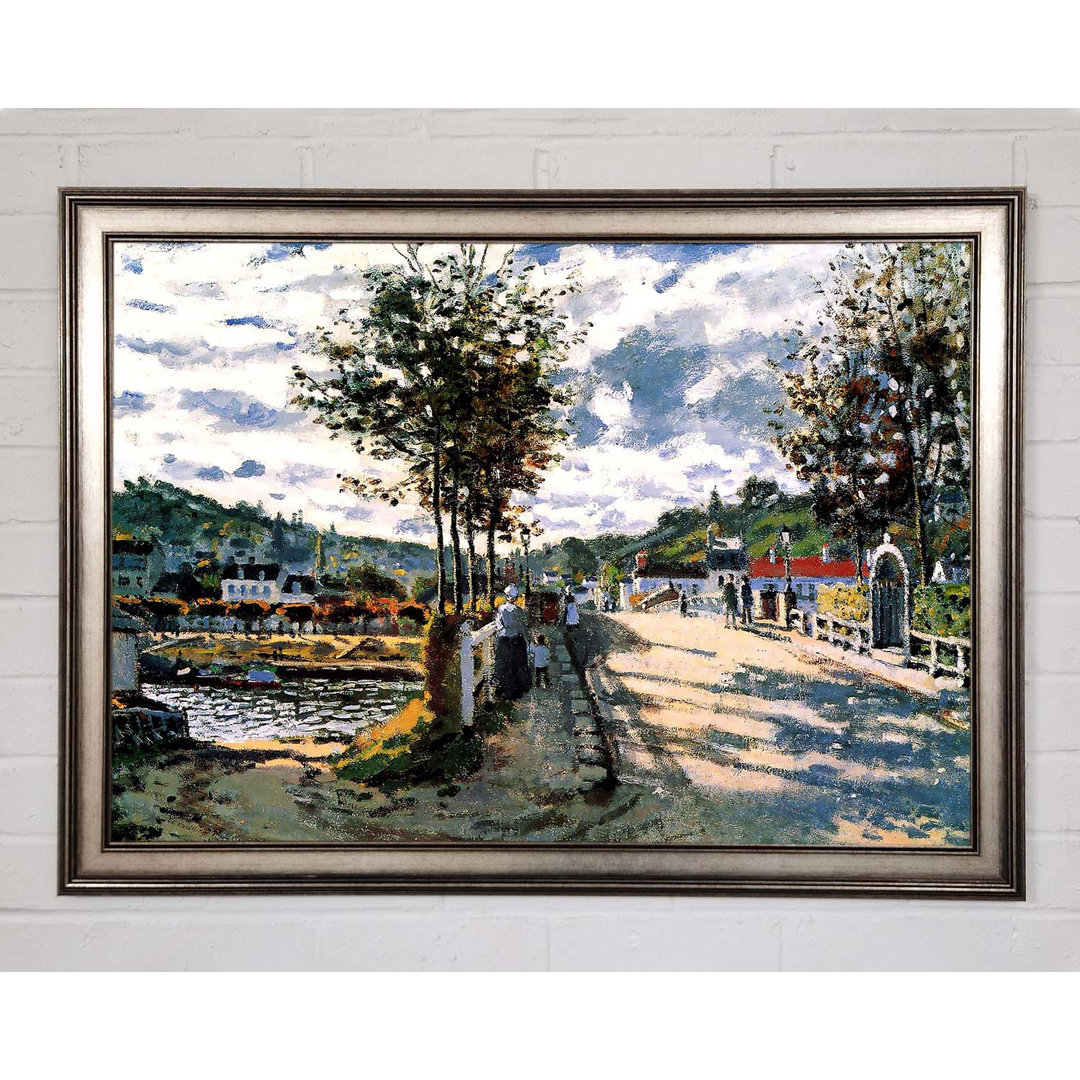 Gerahmtes Leinwandbild Die Seine bei Bougival von Claude Monet