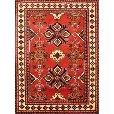 Tapis traditionnel rouge et beige Gap
