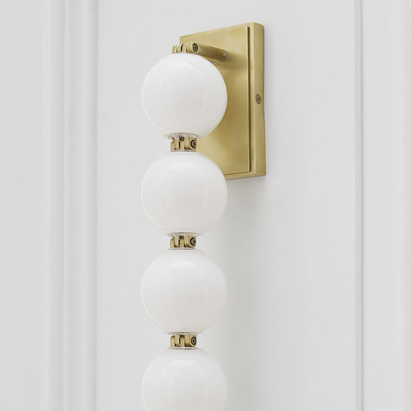 Perle 28 Sconce, Hand Rubbed Antique Brass