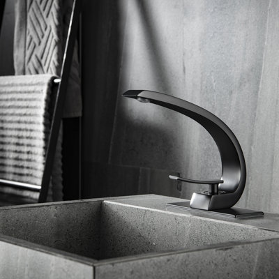Single Hole Bathroom Faucet Single Handle Bathroom Sink Faucet with 6" Cover