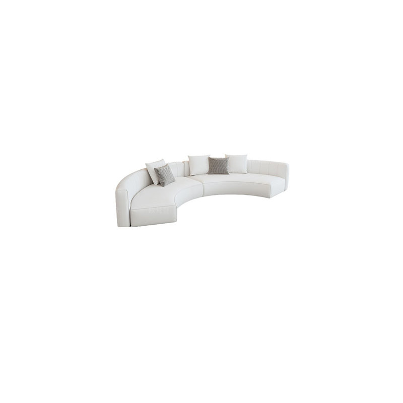 Canapé semi-circulaire, H 27,56 po x l 118,11 po x P 64,96 po, 4