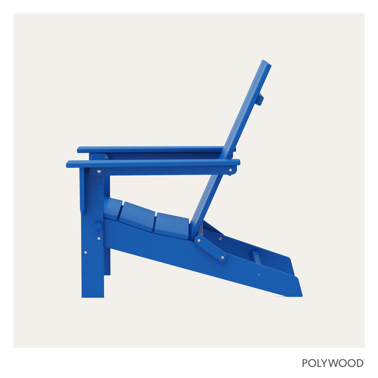 POLYWOOD® Folding Adirondack Chair, Blue
